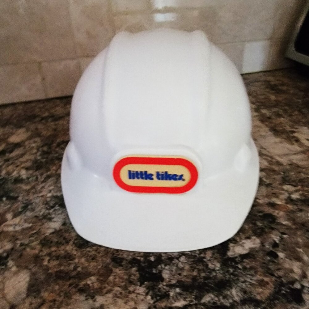 Vintage Little Tikes White Construction Hard Hat -1990s